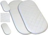 Moses Pram Basket Mattress Extra Thick Super Soft & Nurture Classic Foam Mattress Easy to Fit For Baby Pram Crib Bassinet Baskets Oval Shape