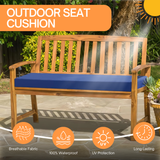100% Waterproof Garden Bench Cushion 2/3/4 Seater Outdoor Long Bench Seat Pad for Lawn & Garden, Patio, Office, Coffee Shop with Removable Cover