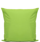 Pack of 2 Water Resistant Outdoor Hollowfibre Filled Waterproof Garden Furniture Decorative Cushion Covers for Sofa Chair Couch Bedroom 18x18 inch (Green, 2, 18" x 18" (45 x 45 cm))