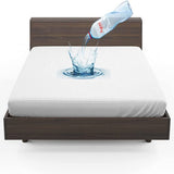 100% Waterproof 30cm Deep Terry Towel Pure Cotton Mattress Protector Super Absorbent Stain Proof Non-Allergenic & Non-Noisy Deep Fitted Bedsheet - Mattress Topper