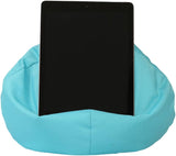 Sapphire Collection iPad, Tablet,eReader & Book Mini Bean Bag Soft Pillow Lap Stand Cushion Holder for All Devices,Side Pocket Portable Bean Bag holder (Aqua)
