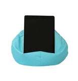 Sapphire Collection iPad, Tablet,eReader & Book Mini Bean Bag Soft Pillow Lap Stand Cushion Holder for All Devices,Side Pocket Portable Bean Bag holder (Aqua)