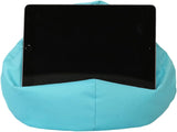Sapphire Collection iPad, Tablet,eReader & Book Mini Bean Bag Soft Pillow Lap Stand Cushion Holder for All Devices,Side Pocket Portable Bean Bag holder (Aqua)
