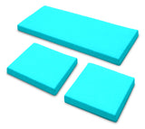 Sapphire Collection 3 Pieces Replacement Cushions Set for Rattan Chairs Sofa Patio Garden Outdoor Furniture - Water Resistant, Lightweight, and Durable - Multiple Colors Available (Turquoise)