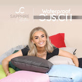 Sapphire Collection Water Resistant Cushions-Garden Furniture Seat Cushion Throw Pillow Shredded Foam Filled for Garden Sofa Livingroom Chair Bedroom Tent Park Patio (4, Pink, 18"x18" Inch/45x45cm)