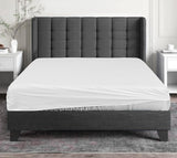 Sapphire collection 200 Thread Count 100% Egyptian Cotton Fitted Sheet (King, White)