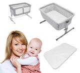 Next2Me Mattress for chicco Crib Foam Mattress Compatible Bedside Travel Cot Next to Me with Quilted Cover