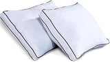 800 Thread Count 100% Pure Cotton Premium Quality Cover 1100 Gram Double Piping Edges Guest Pillow Pair Pack Filled with Virgin Hollowfiber