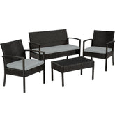 Sapphire Collection 3 Pieces Replacement Cushions Set for Rattan Chairs Sofa Patio Garden Outdoor Furniture - Water Resistant, Lightweight, and Durable - Multiple Colors Available