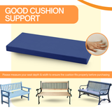 100% Waterproof Garden Bench Cushion 2/3/4 Seater Outdoor Long Bench Seat Pad for Lawn & Garden, Patio, Office, Coffee Shop with Removable Cover