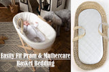 Moses Pram Basket Mattress Extra Thick Super Soft & Nurture Classic Foam Mattress Easy to Fit For Baby Pram Crib Bassinet Baskets Oval Shape