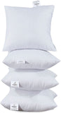 Soft Bedding Cushion Inner Inserts Square Pillows Pads PollyCotton Bounce Back Hotel Quality Inner Stuffer 100% Hallowfibre Filling New (4, 18 x 18 Inch (45 x 45 cm)